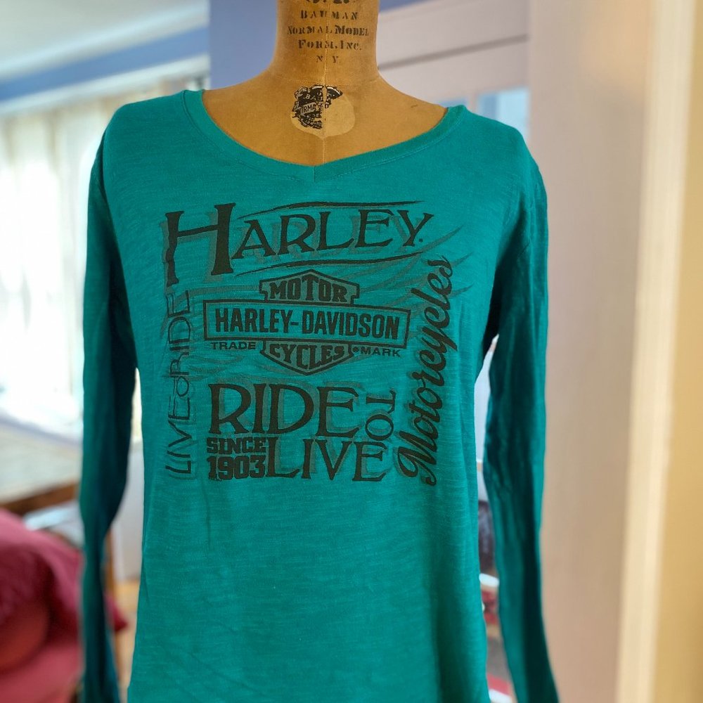 EUC Women's Harley-Davidson Ride to Live Long Sleeve T-Shirt